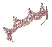 Tiara da donna per festa di nozze all'henné, accessori per capelli per sposa, compleanno, concorso di Natale, pietra di cristallo lucido1, Metallo