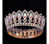 Tiara da donna, rotonda, colorata, accessorio per la sposa