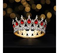 Tiara da donna rotonda con corone di cristallo corona piena corona re tiara corona nuziale corona accessori per abiti