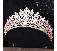 Tiara da donna vintage con cristalli a forma di goccia d'acqua, diadema per capelli, gioielli per abito da sposa e ballo di fine anno, Tiaras, Cristallo