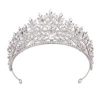 Tiara da donna vintage con cristalli a forma di goccia d'acqua, diadema per capelli, gioielli per abito da sposa e ballo di fine anno, Tiaras, Cristallo