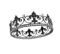 Tiara Da Festa Con Corona Nera In Metallo Barocco For Uomo E Donna Adatta A Molte Occasioni