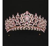 Tiara da sposa corona per le donne accessori per capelli da sposa strass fasce per capelli oro 11