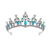 Tiara da Sposa Cristalli, Lega di Zinco e Perline, Corona | Anniversario e Teatro, Vestibilità Sicura e Confortevole, Finish Raffinato per Effetto Naturale