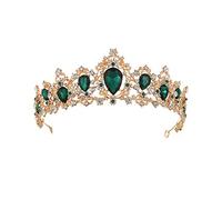 Tiara da sposa nuziale Principessa Tiara Vintage Crystal Crown Crown Accessori per capelli da sposa adatti alla corona della regina della danza del matrimonio (colore: blu)