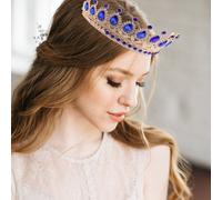 Tiara Di Cristallo Blu Per La Cerimonia Nuziale Corona Sposa Donne