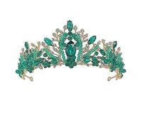 Tiara di cristallo di cristallo in metallo oro di alta moda e accessori per peli da sposa a corona da sposa per donne (A Stil 2)