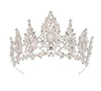 Tiara di cristallo variopinto di forma di geometria della corona floreale dei capelli per le nozze ed i balli nuziali, Tiaras, Strass