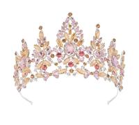 Tiara di cristallo variopinto di forma di geometria della corona floreale dei capelli per le nozze ed i balli nuziali, Tiaras, Strass