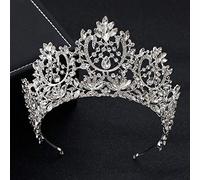 Tiara di Diamanti, Corona da Sposa con Cristalli Scintillanti, Grande, diadema da Cerimonia, Accessori per Capelli da Sposa