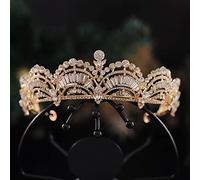 Tiara di Diamanti Vintage in Oro con Cristalli Geometrici, Corona da Sposa con Strass, diadema, Fascia per Capelli da Sposa, Accessori per Capelli da Sposa