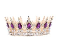 Tiara di strass in stile d'oro da sposa per ragazze Brides Brides Crown