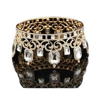 Tiara e corone d'oro di strass in cristallo rosso