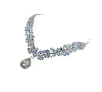 Tiara Elfica,Diadema Donna A265 Cerchietto da sposa in zircone, diademi di cristallo di lusso for donna, copricapo da sposa, catena for la fronte, accessori for capelli, copricapo con strass(A265-S)