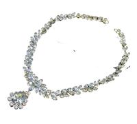 Tiara Elfica,Diadema Donna A265 Cerchietto da sposa in zircone, diademi di cristallo di lusso for donna, copricapo da sposa, catena for la fronte, accessori for capelli, copricapo con strass(A26-G)