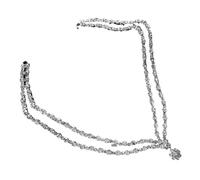 Tiara Elfica,Diadema Donna Cerchietto for capelli con catena a forma di fiore for la fronte, gioiello for capelli da sposa, regalo di cristallo for donna, accessori for copricapo(SILVER PLATED)