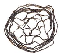 Tiara Elfica,Diadema Donna Copricapo vintage con cristalli e strass, con catena di cristallo e fascia in rete for il ballo di fine anno da donna(Black Gun Plated)