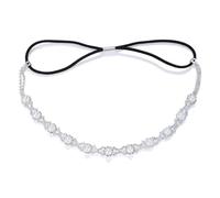 Tiara Elfica,Diadema Donna Fascia elastica for capelli con strass da donna, moda, catena for capelli da sposa, perle e cristalli, accessori for capelli(Gold-color)