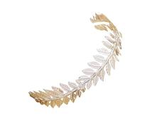 Tiara Elfica,Diadema Donna Forcine for capelli a forma di foglia, corona, tiara, fascia for capelli, accessori for capelli da donna, copricapo da sposa, gioielli da sposa(Rhodium Plated)