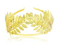 Tiara Elfica,Diadema Donna Forcine for capelli a forma di foglia, corona, tiara, fascia for capelli, accessori for capelli da donna, copricapo da sposa, gioielli da sposa(Titanium Plated)