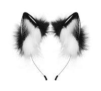 Tiara in Peluche con Orecchie di Lupo, Fascia da Capello per Cosplay e Dressing Up, Accessorio di Animale per Ruoli e Feste, One Size