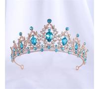 Tiara Nuziale Da Donna Con Cuore Di Cristallo Dorato - Diadema Da Concorso Con Strass, Velo, Tiara, Gioielli Per Capelli Da Sposa
