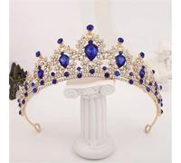 Tiara Nuziale Da Donna Con Cuore Di Cristallo Dorato - Diadema Da Concorso Con Strass, Velo, Tiara, Gioielli Per Capelli Da Sposa