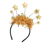Tiara per capelli - 32x20,4x2 cm Fascia per Capodanno, Copricapo Glitter 2026 | Fasce per capelli con paillettes dorate per la festa della vigilia di Natale, compleanno, ufficio, scuola, costume, donn