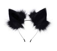 Tiara per Cosplay con Orecchie di Lupo in Peluche, Fascia da Capello per Dressing Up e Feste, Accessorio di Animale in Peluche, One Size