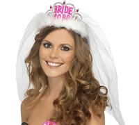 Tiara Per La Sposa Con Velo Accessorio Per Costume Da Festa Di Addio Al Nubilato