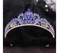 Tiaras & Corone per le Donne Tiaras da sposa con strass di pavone di lusso corone di cristallo barocco per fasce da sposa accessori per abiti gioielli per il