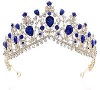 Tiaras Crystal Big Crown Weepwear Bridal Wedding Hair Accessori Gioielli Bride Tiaras Croona di Principessa, Colore: Orecchini Orecchini Braccialetti Rosa collane