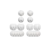 Tiardey 10pcs fermacavi, fermacavi Adesivi Neri, Gestione Ideale dei Cavi per Cavi - casa, Ufficio, Auto, Comodino da scrivania - Bianco