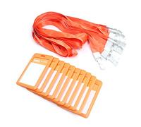 Tiardey 10pcs porta badge con cordini porta badge in plastica porta badge impermeabile porta badge - arancione