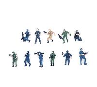 Tiardey 11PCS 1:43 Modello Treno Persone Passeggeri Plastica Mini Persone Come SWAT Aspetto per Scene in Miniatura Micro Paesaggio