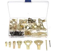 Tiardey 130 Pezzi Kit per Appendere Quadri, cornici per Quadri Pesanti, Kit assortimento da Appendere a Parete con Due Tipi di Chiodi in Metallo, 6 Tipi di Ganci