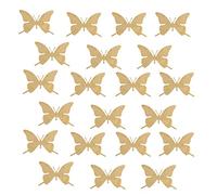 Tiardey 18Pcs Adesivi murali 3D in Metallo con Farfalla Farfalla Lucida Decalcomanie murali per Camera da Letto Home Office Decor per Feste di Matrimonio in Aula - Oro
