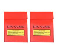 Tiardey 2 Pezzi 7 x 9 Pollici Safe Bag Sacca di Protezione ignifuga Sacca di Sicurezza a Prova di Esplosione per la Ricarica e Lo stoccaggio - Rosso