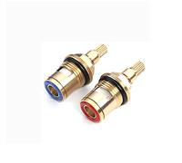 Tiardey 2 pezzi cartuccia rubinetto miscelatore 20 marce rubinetto valvole di ricambio in ottone rubinetto a disco caldo e freddo rubinetto valvola di ricambio cartuccia rubinetto