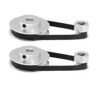 Tiardey 2 Pezzi GT2 Ruota sincrona 20 e 60 Denti 8 mm Foro puleggia dentata in Alluminio con 2 Pezzi Lunghezza 200 mm Larghezza 6 mm Cinghia per sistemi Meccanici di precisione