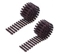 Tiardey 2 Pezzi in Miniatura Recinzione da Giardino Mini Recinzione in Legno staccionata Bordo Bonsai Piccola Recinzione Giardino Decorazione della casa Ornamento (Marrone)