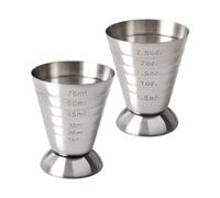 Tiardey 2 Pezzi Jigger da Cocktail in Acciaio Inossidabile da 2,5 oz Misura Tazza per Shot per Bar Party Cocktail Drink Shaker