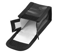 Tiardey 2 Pezzi Nero ignifugo antideflagrante Borsa per Batteria sicura Custodia Protettiva per Sacco Protezione dalla Carica - 12x8,9x1,8 cm