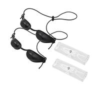 Tiardey 2 Pezzi Occhiali di Sicurezza Strumento di Bellezza Occhiali di Protezione degli Occhi Occhiali IPL Terapia della Luce LED a Infrarossi UV Prendere Il Sole in Spiaggia