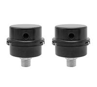Tiardey 2Pcs Compressore D'aria Silenziatore Olio Senza Aspirazione Silenziatore Filtro di Ingresso Silenziatore Compressore D'aria con PT 1/2 "20 mm Corpo In Metallo Air Tool Parti di Ricambio