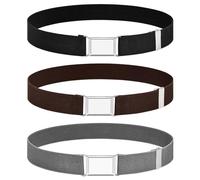 Tiardey 3 Pezzi Cinture Elastiche per Ragazzi Cinture Elastiche Elastiche con Fibbia a Gancio e Anello Cintura Elastica Regolabile per Bambini 2-15 Anni Ragazzi Ragazze