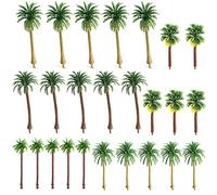Tiardey 30 palme in plastica con 6 tipi di layout per palme da applicare a edifici, modelli da tavolo di sabbia, layout scenico o decorazioni paesaggistiche