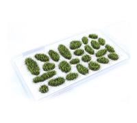 Tiardey 32 Pezzi ciuffo d'erba statico 6 mm Autoadesivo Erba statica ferrovia modellazione Erba Artificiale Wargaming Modello Terreno - Verde Chiaro