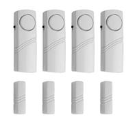 Tiardey 4 Pack Allarme Porta/Finestra Magnetico, Sensore di Sicurezza Wireless Sistema di Allarme Antifurto Forte 120 Db, Rilevatore di Avviso di Ingresso Garage Capannone