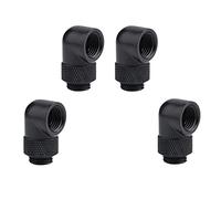 Tiardey 4 Pezzi G1/4 Pollici Maschio a Femmina Extender Raccordo 90°Rotary Enhance Multi-Link Raccordo per Sistema di Raffreddamento ad Acqua del Computer